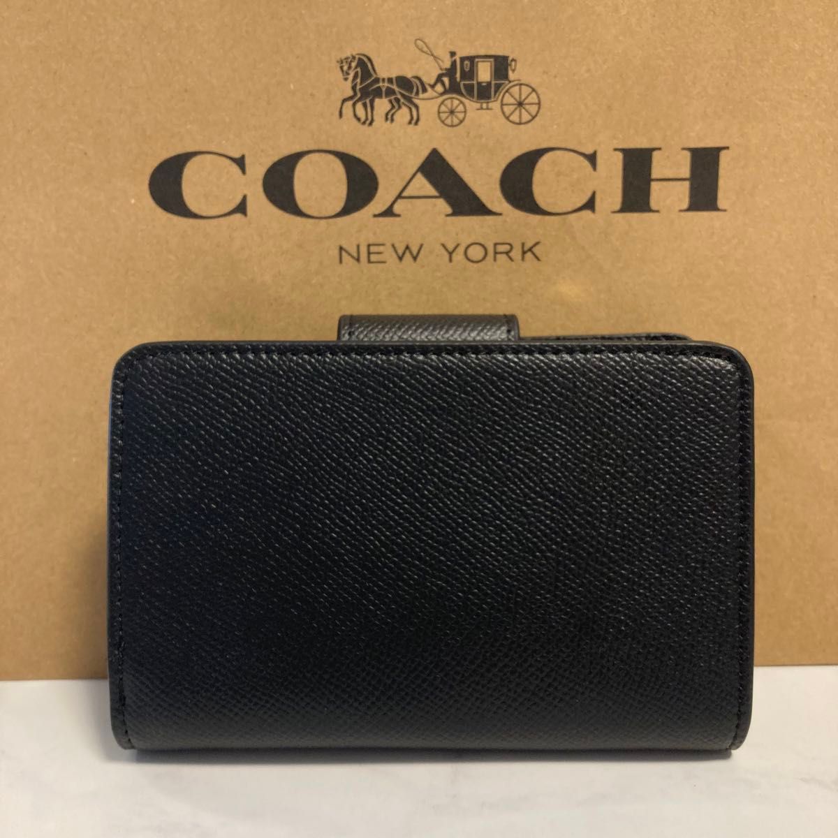 新品　COACH 長財布　コーチ　二つ折り財布　レディース メンズ ブラック