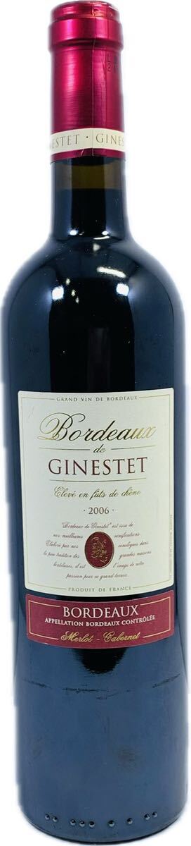 GINESTET BORDEAUX ジネステ・ボルドー 2006 ワイン 赤 750ml 12.5% ルージュ 果実酒 お酒 H5586 飲料 酒_画像1