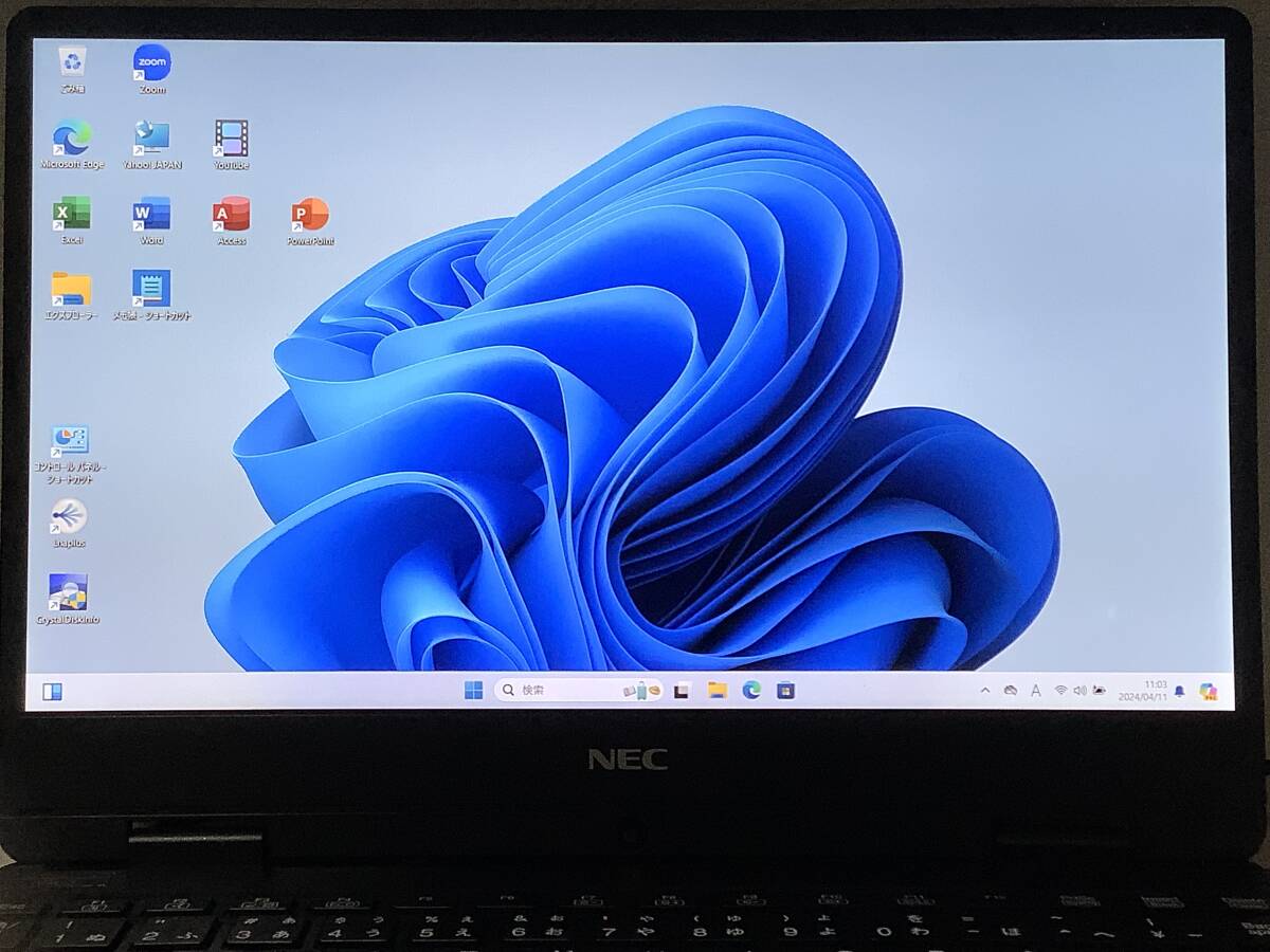 8世代i5 SSD128GB 8M Win11 VersaPro タイプVH PC-VKT13HZG5 Office2021 Pro Plus 認証 wifiマウスの画像2