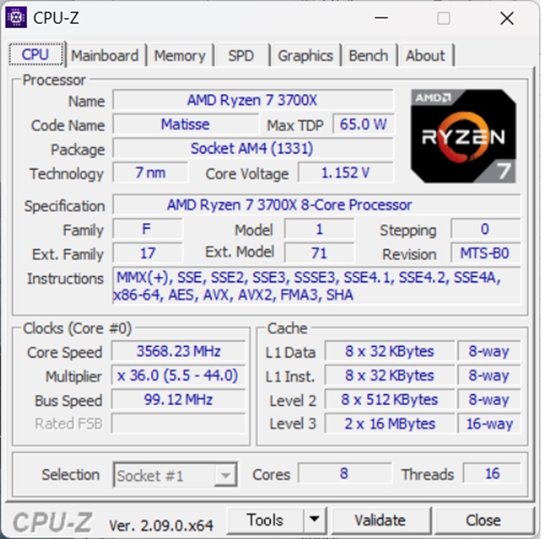 AMD Ryzen 7 3700X 3.6GHz 8C 8T AM4_画像4