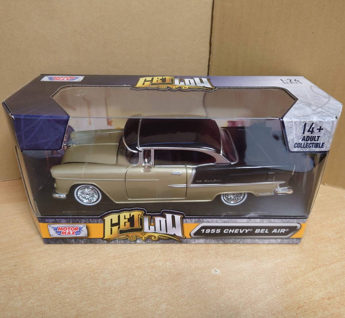 1/24 シボレーベルエア 1955 ベージュツートン Chevy Bel Air モーターマックス製_画像10