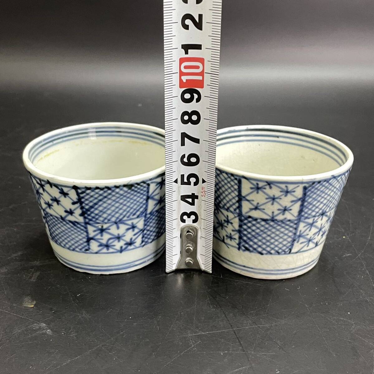  old Imari blue and white ceramics soba sake cup soba sake cup 2 customer 1