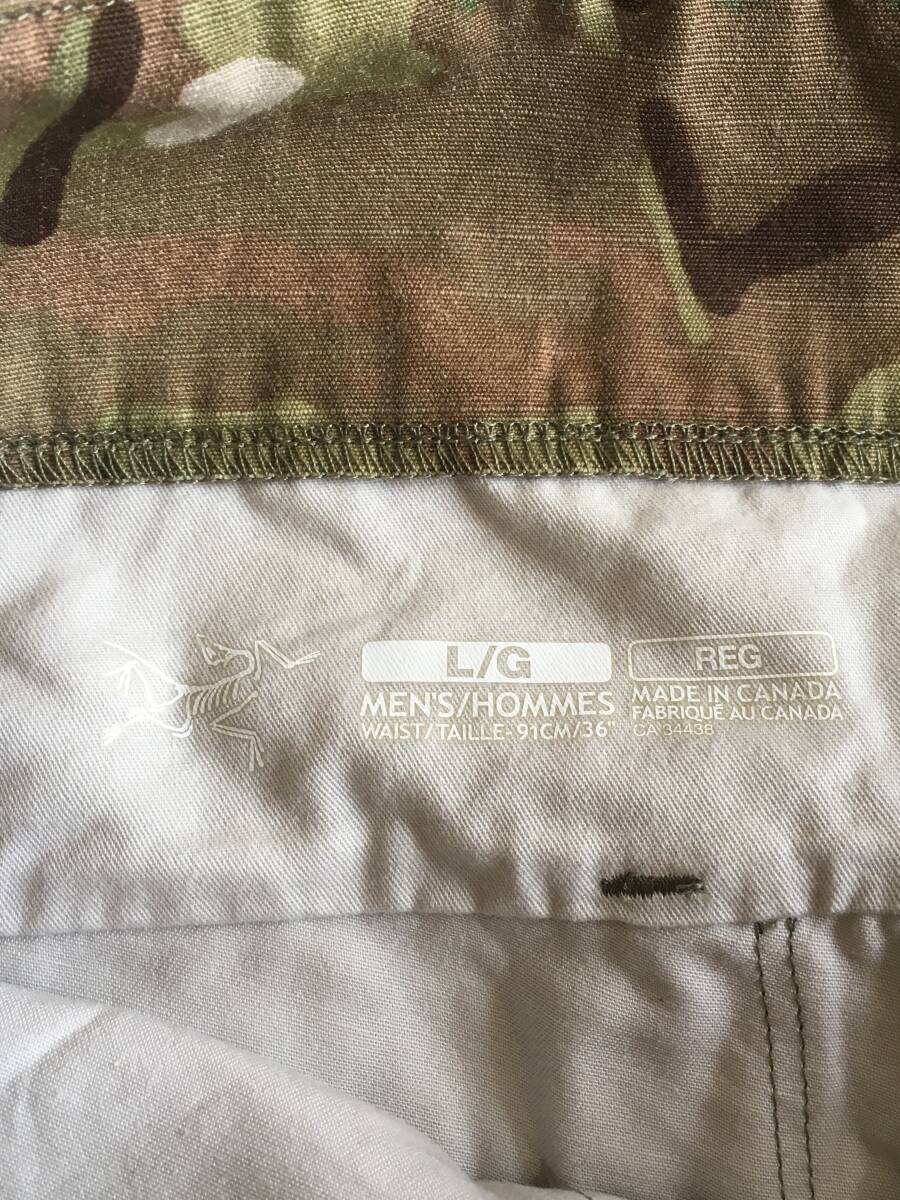 ★実物 美品 Arc'teryx leaf カナダ製 コンバットパンツ マルチカム Lサイズ LG MULTICAM アークテリクス / CRYE LBT FOG DELTA DEVGRU の画像7