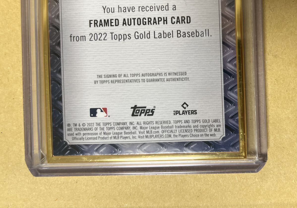 【RC 75枚限定】2022 Topps Gold Label Spencer Torkelson Gold Auto Tigers /75 トーケルソン ルーキー タイガース 大谷翔平 直筆サイン_画像6