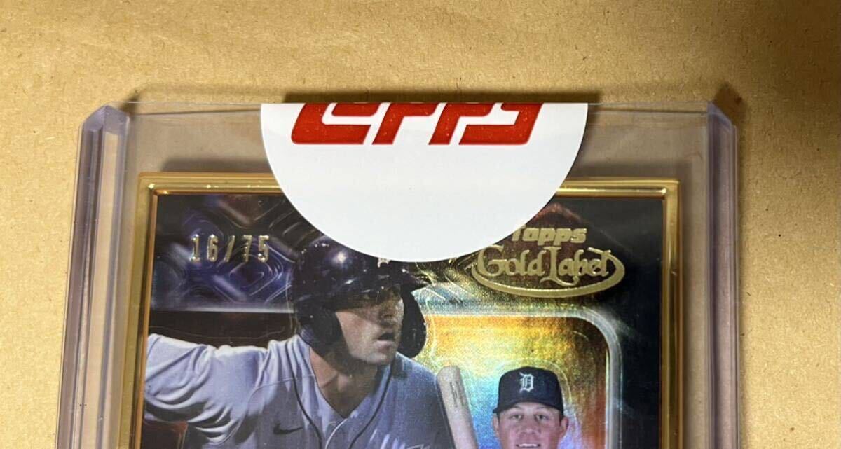 【RC 75枚限定】2022 Topps Gold Label Spencer Torkelson Gold Auto Tigers /75 トーケルソン ルーキー タイガース 大谷翔平 直筆サイン_画像3