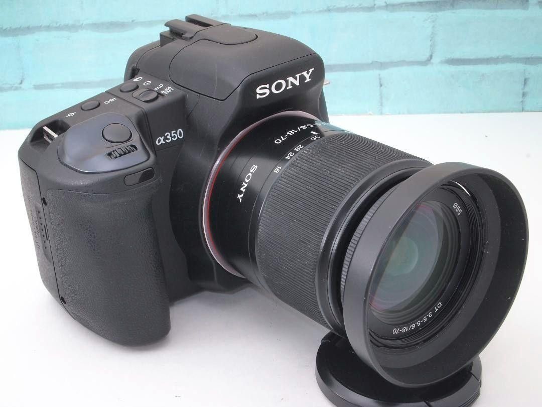 SONY ソニー 安心手ぶれ補正 α350 広角レンズ　初心者オススメ 一眼レフカメラ CFカード付　DSLR -A350