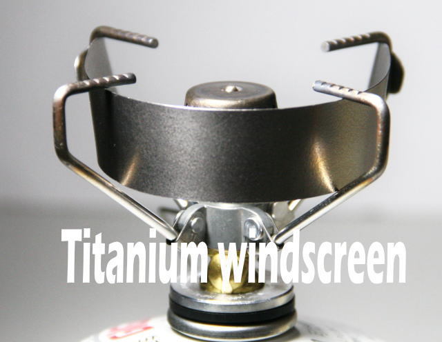 ウインドスクリーン ギガパワーストーブ 地 専用 バーナーヘッド用 チタン 風防 GS-100 風除 ハンドメイド titaniumの画像1