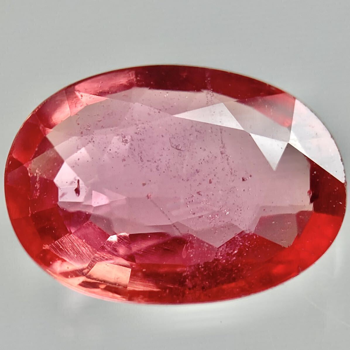 1ctUP!!☆天然パパラチアサファイア1.028ct☆A 約7.4×5.3mm ルース 裸石 宝石 ジュエリー padparadscha sapphireの画像1