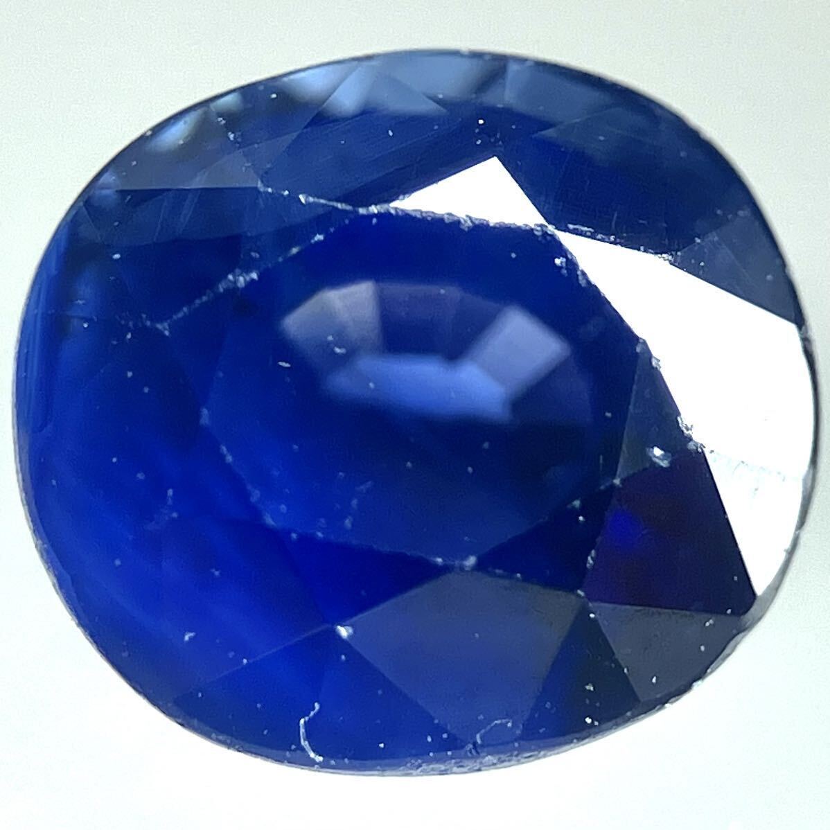 ☆天然サファイア0.959ct☆A 約5.3×4.8mm ルース 裸石 宝石 ジュエリー ブルー コランダム blue sapphire corundum テEA0の画像1