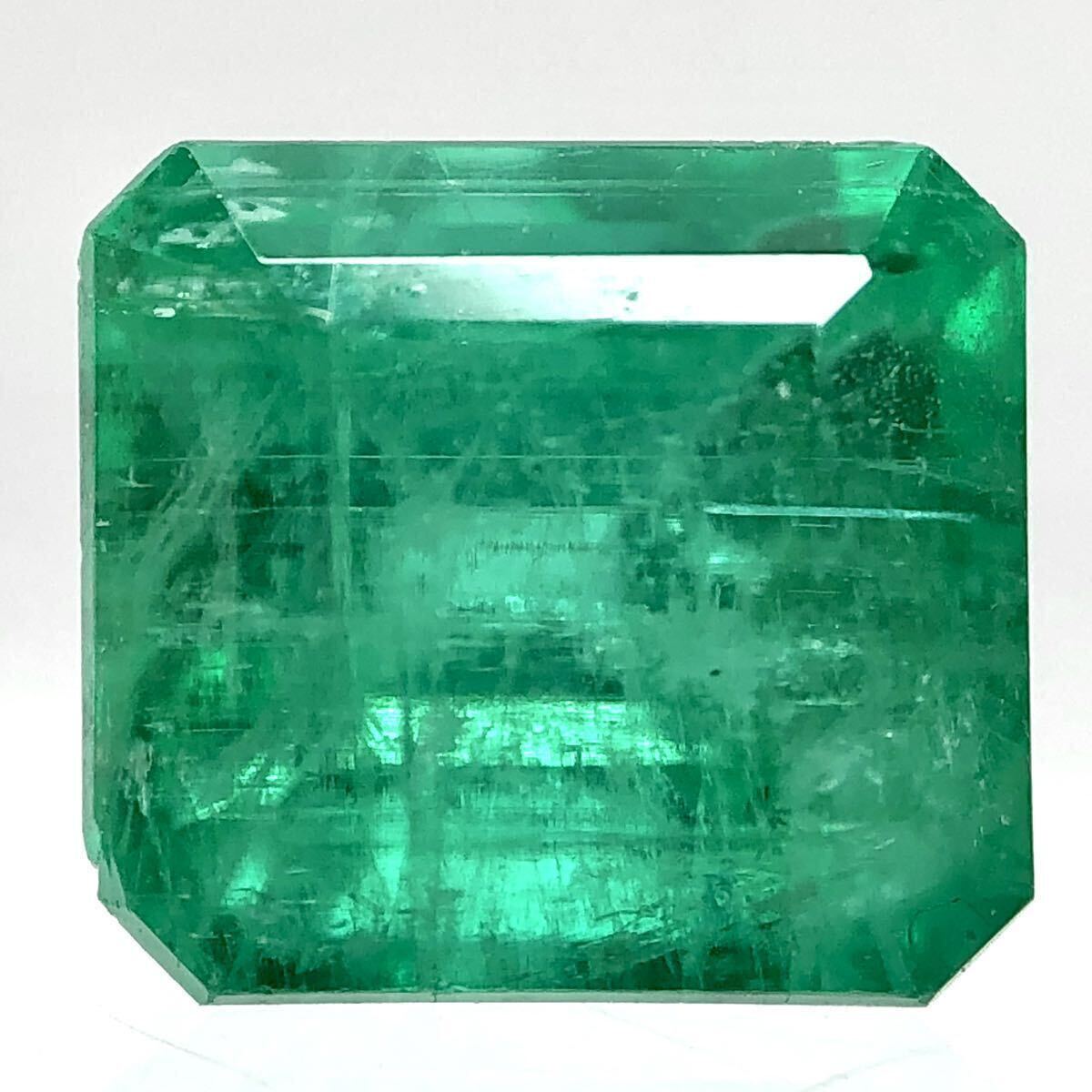 ☆天然エメラルド約1.685ct☆A 約6.7×6.0mmソーティング付 ルース 裸石 宝石 ジュエリー jewerly emerald DA0/DA0 EF0_画像1