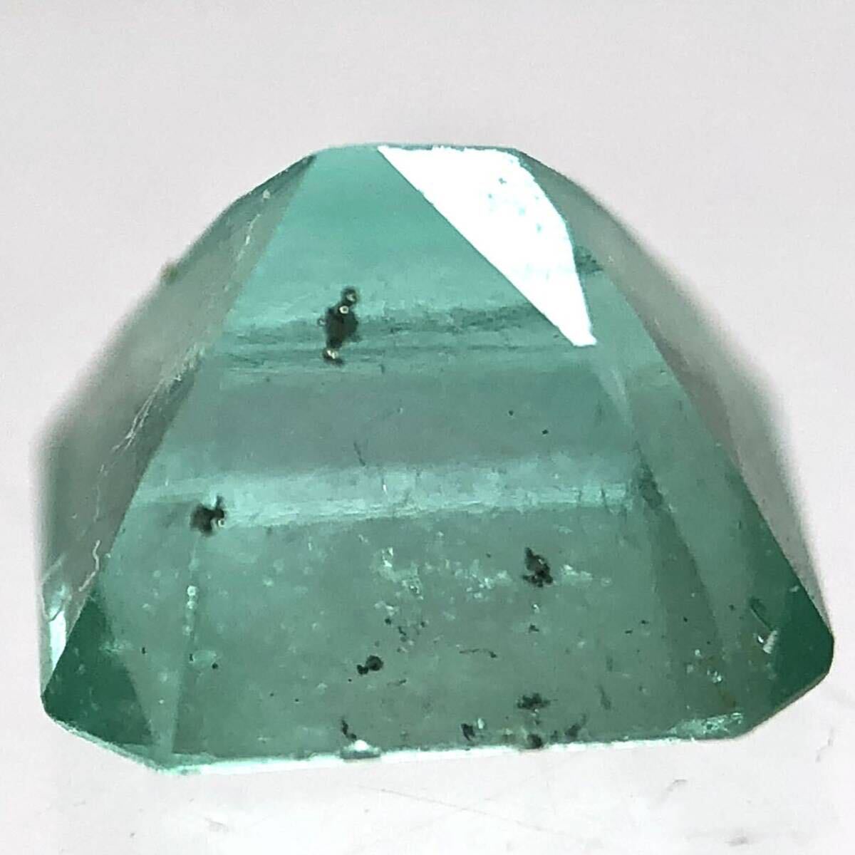 ☆天然エメラルド0.542ct☆A 約5.0×4.7mm ルース 裸石 宝石 ジュエリー ベリル jewelry beryl emerald DA0/DA0 テEA6の画像2