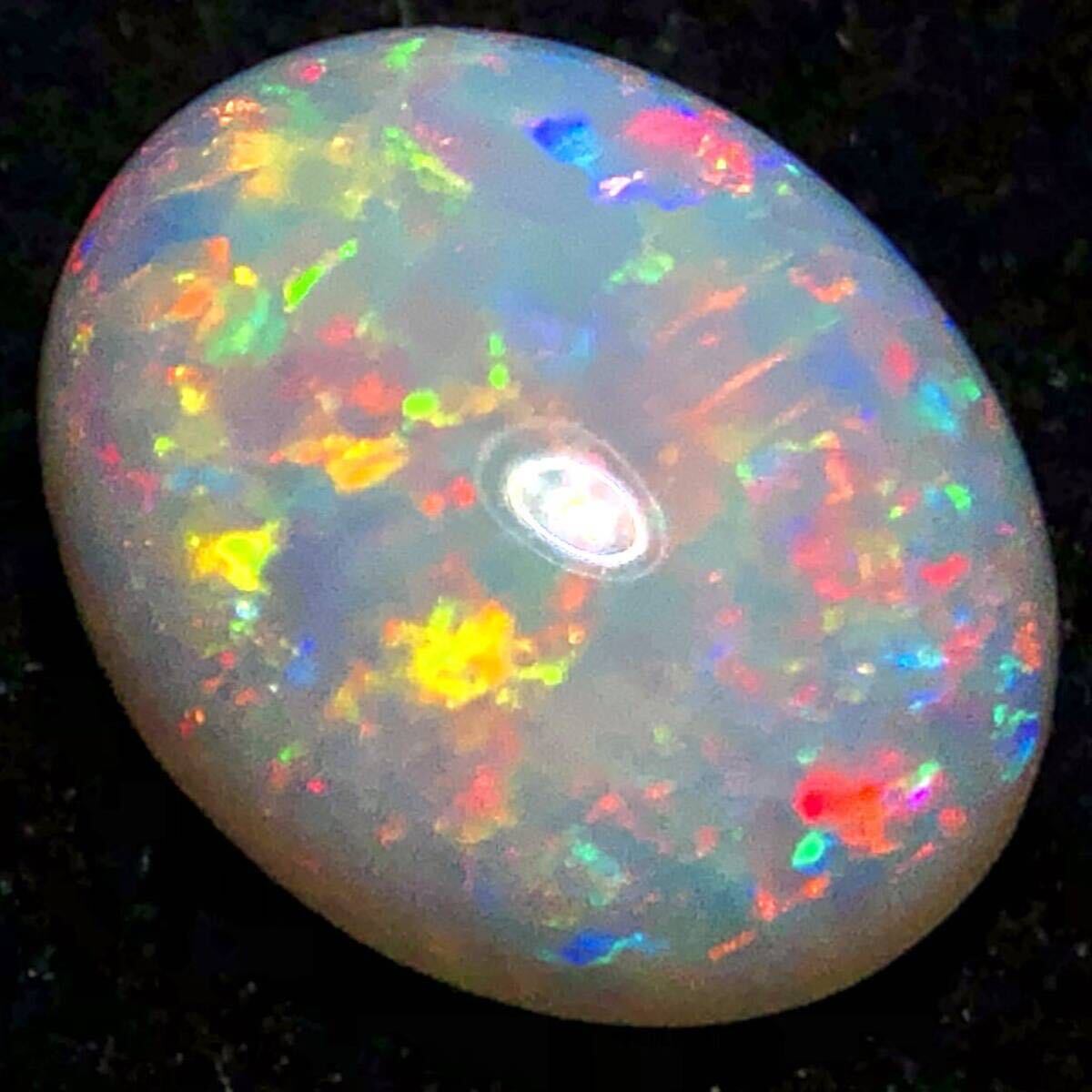 遊色効果抜群!! ☆天然オパール1.945ct☆A 約10.2×8.2mm ルース 裸石 宝石 ジュエリー jewerly opal _画像2