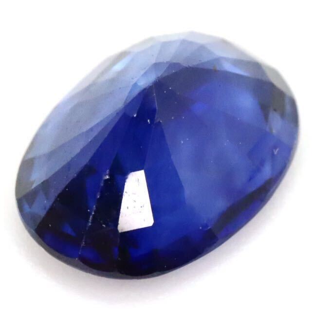1ctUP!! ☆サファイア 1.256ct☆A 約7.4×5.5mm ルース 裸石 宝石 ブルー コランダム blue sapphire corundum jewelry EA5 の画像3
