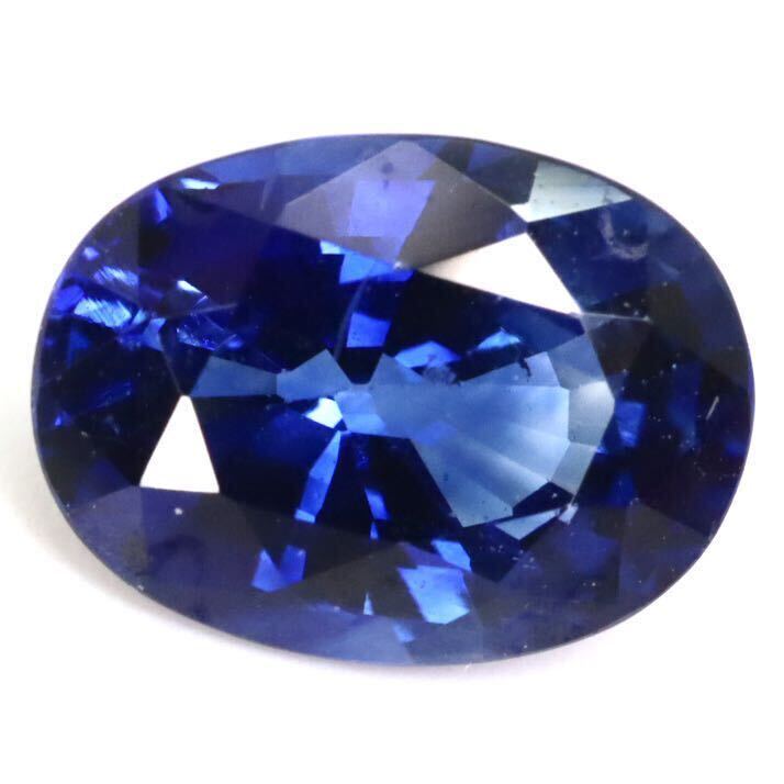 1ctUP!! ☆サファイア 1.256ct☆A 約7.4×5.5mm ルース 裸石 宝石 ブルー コランダム blue sapphire corundum jewelry EA5 の画像2