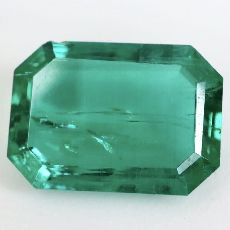 ☆合成エメラルド 0.576ct☆A 約6.9×4.9mm ルース 裸石 宝石 ジュエリー ベリル jewelry beryl emerald DE0/DE0の画像2