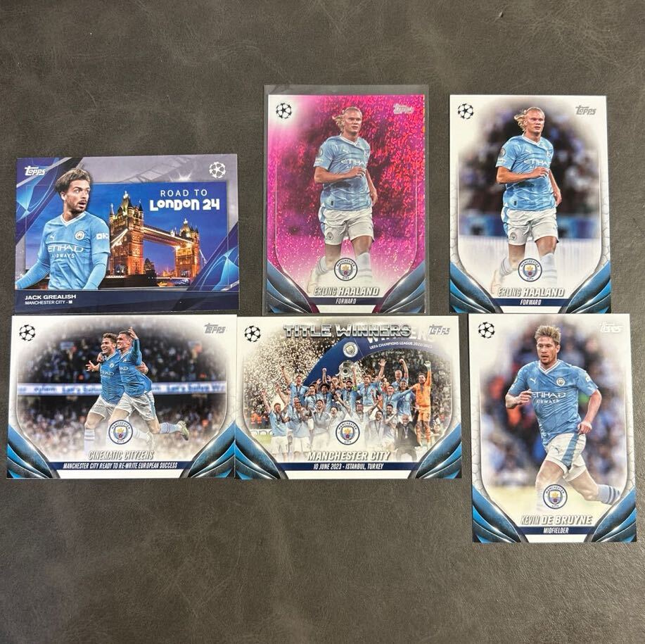 【23枚セット】TOPPS UEFA CLUB COMPETITIONS 2023/24 MANCHESTER CITY SET マンチェスターシティ HAALAND FODEN RICO LEWIS の画像4