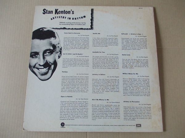 P3437　即決　LPレコード　スタン・ケントン　STAN KENTON『ARTISTRY IN RHYTHM』　輸入盤　US盤_画像2