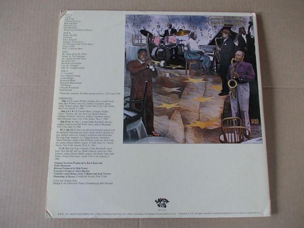 P3456　即決　LPレコード　PETE JOHNSON/COZY COLE『ALLSTAR SWING GROUPS』　輸入盤　US盤　2枚組　THE SAVOY SESSIONS_画像2