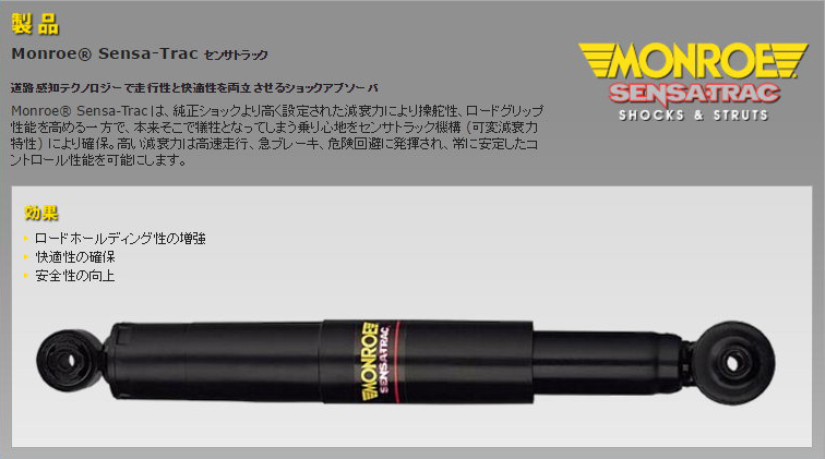 Monroe SensaTrac サニー B15 FB15 QB15 SB15 フロント2本 送料無料_画像3