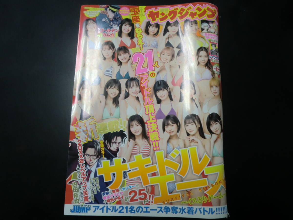 週刊ヤングジャンプ　2022/4/14　No.18　巻頭＆センター＆巻末グラビア+特別小冊子　サキドルエース　21人_画像1