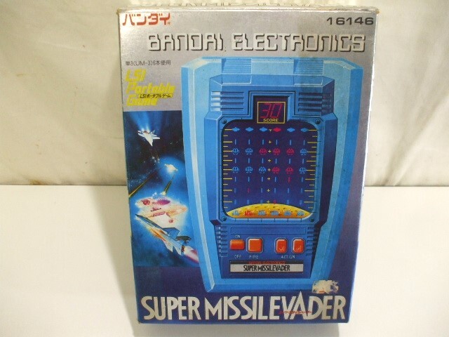 【元気堂】当時物 バンダイ BANDAI LSI ポータブルゲーム スーパーミサイルベーダー 昭和 レトロ 動作品の画像2