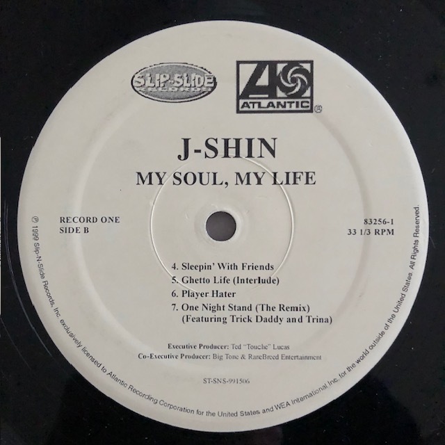 J-SHIN / MY SOUL,MY LIFE /Atlantic/XSCAPE/LA TOCHA SCOTT/R&B/Soul/US盤/'99/LP,Album_画像4