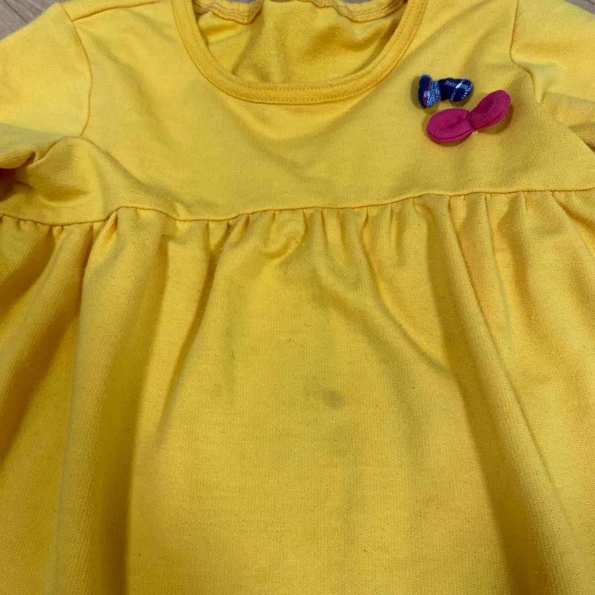 西松屋　120 長袖　黄色　イエロー　女の子　春　トップス 長袖Tシャツ 長袖 ロンT キッズ 子供服