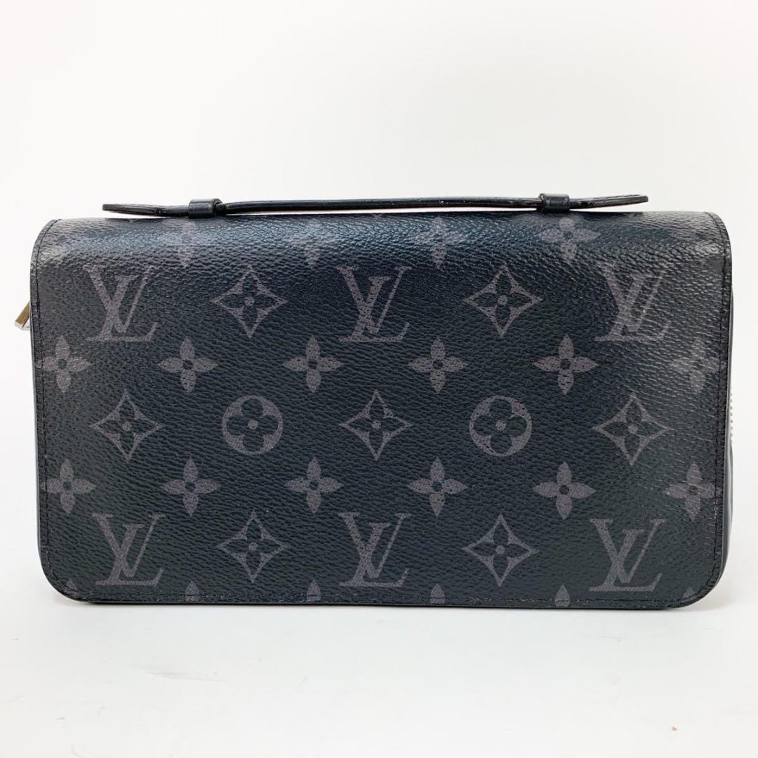 1円 美品 LOUIS VUITTON ルイヴィトン ジッピーXL モノグラム エクリプス ブラック 黒 長財布 トラベルケース ラウンドファスナー メンズの画像2