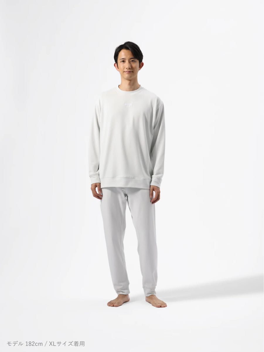 BAKUNEリカバリーウェア スウェット上下セット ライトグレー XL BAKUNEリカバリーウェア スウェット上下セット ライトグレー XL