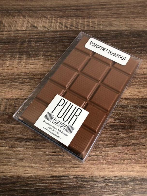 ◎国内発送 ベルギーチョコレート PUUR 塩キャラメルタブレット100g ブリュージュよりの画像1