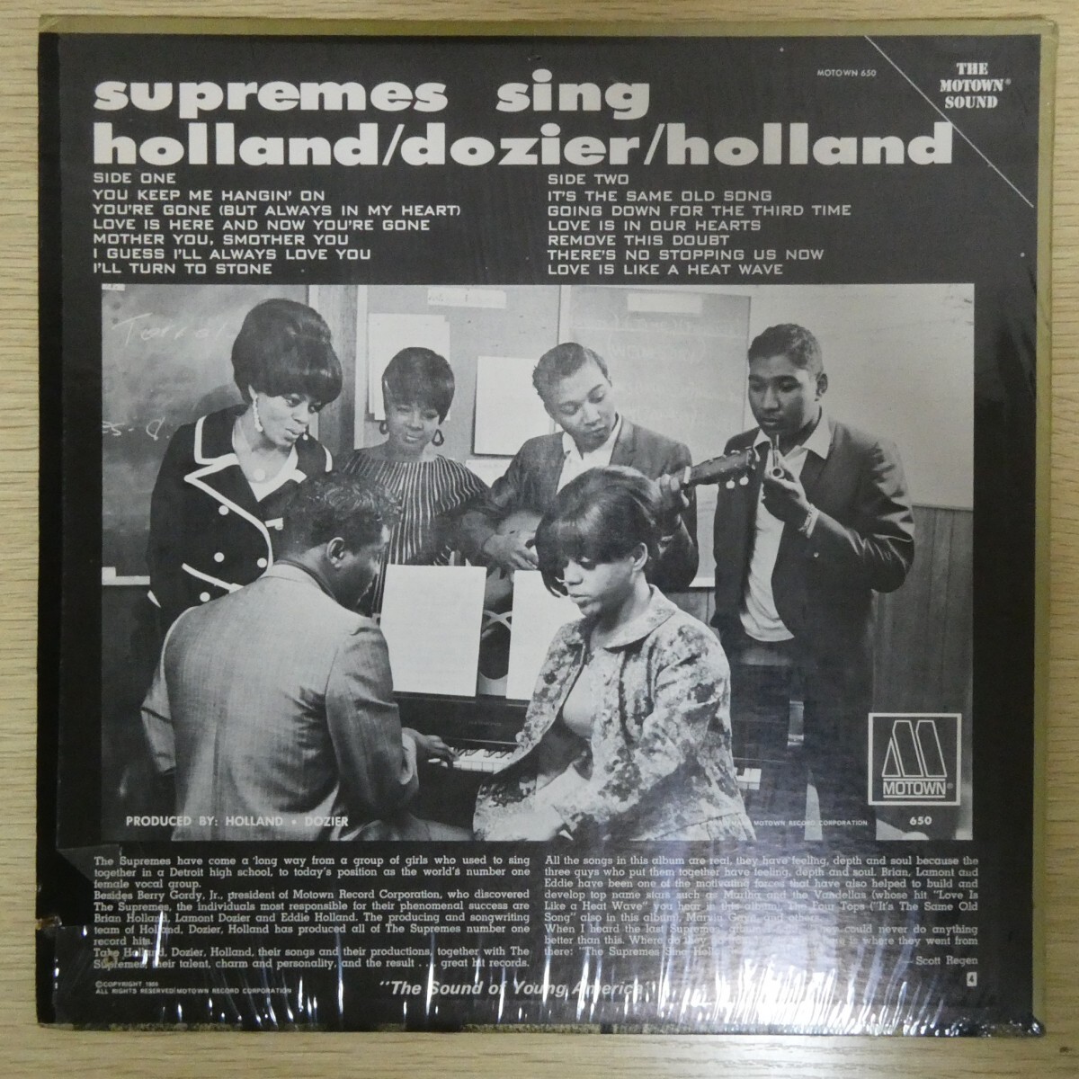 LP5869☆US/シュリンク/Motown「 The Supremes / Supremes Sing Holland-Dozier-Holland / MS-650」の画像2