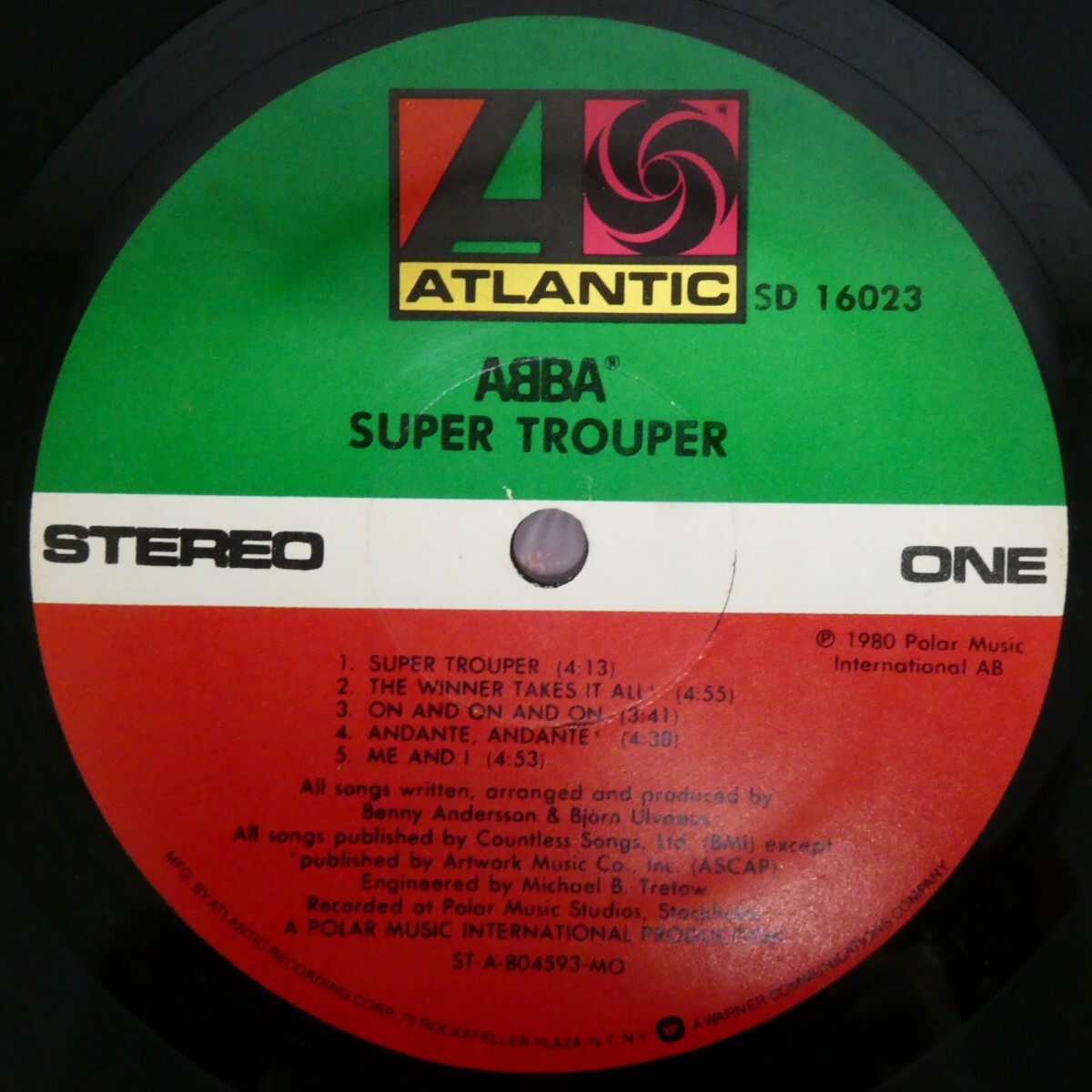 LP5917☆US/Atlantic「ABBA / Super Trouper / SD-16023」の画像4