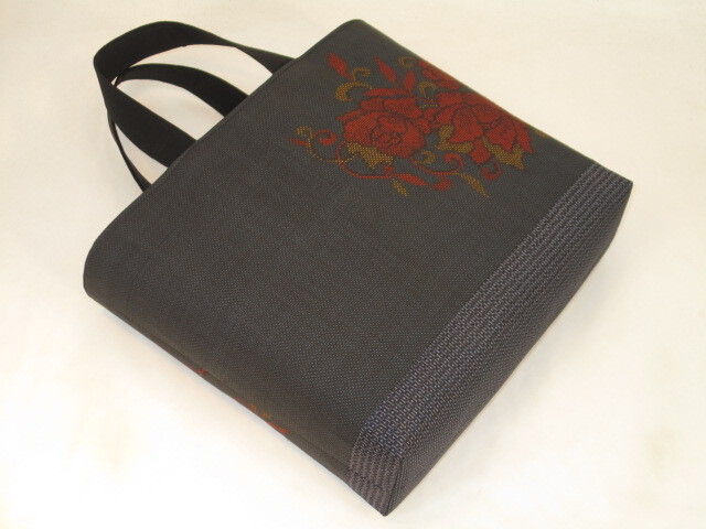  старый ткань натуральный шелк Ooshima эпонж цветочный принт . сделал сумка 