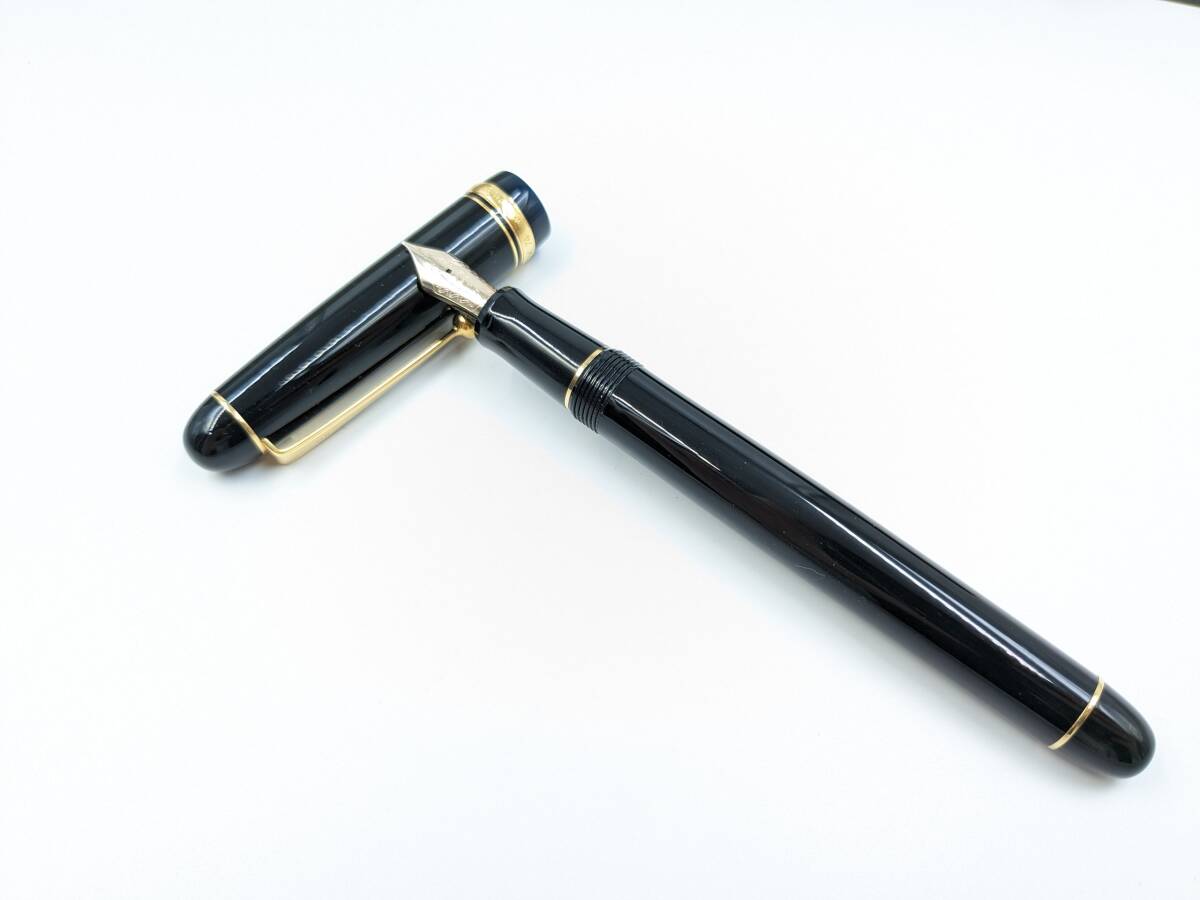 1円～☆PILOT パイロット 万年筆 CUSTOM 74 / ペン先 14K 585 ブラック×ゴールド☆コンバーター インクカートリッジ付き の画像3