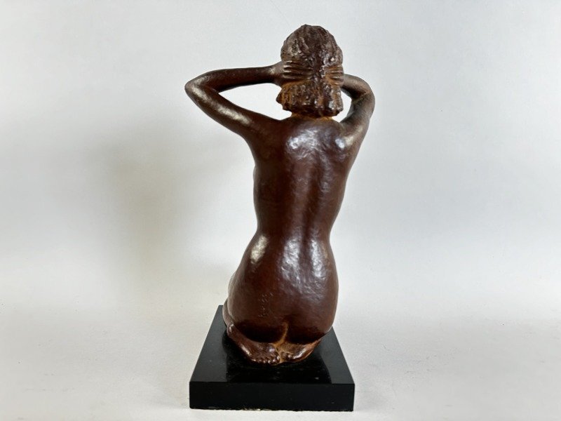 i168 裸婦 ブロンズ像 竹内不忘 高さ約29cm 彫刻美術 置物 女性の画像3
