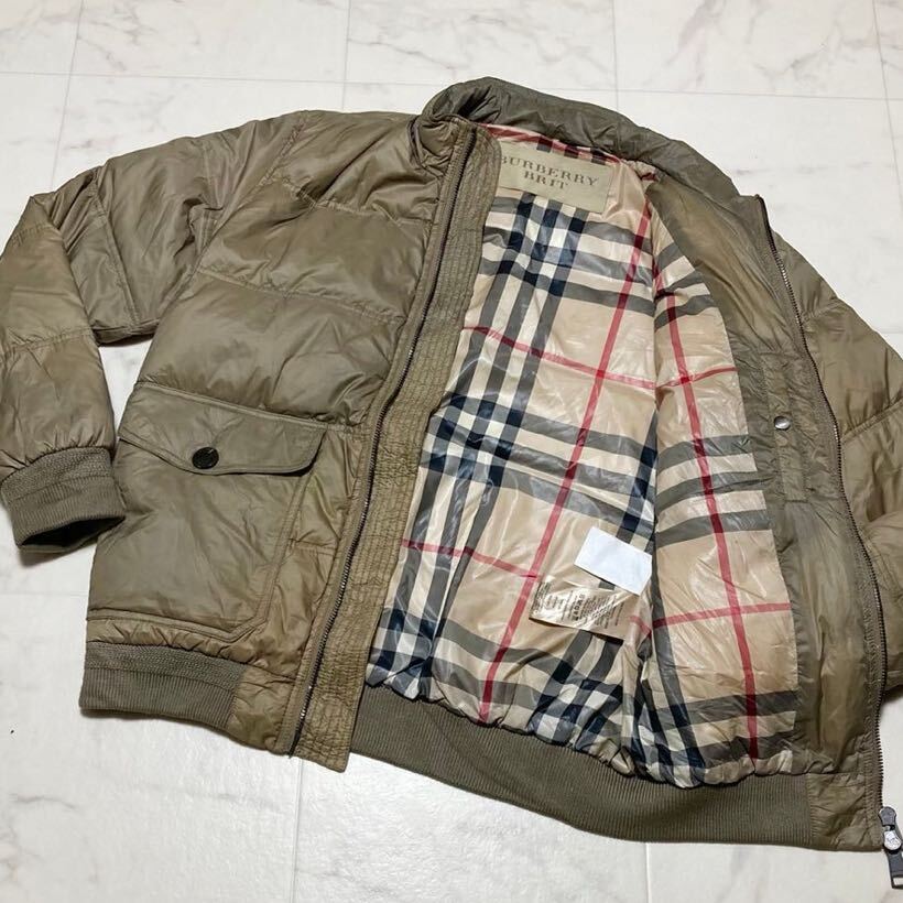 1円〜 高級モデル 美品 BURBERRY BRIT バーバリーブリット ダウンジャケット ギガチェック ブルゾン ノバチェック Lサイズ 大きいサイズの画像1