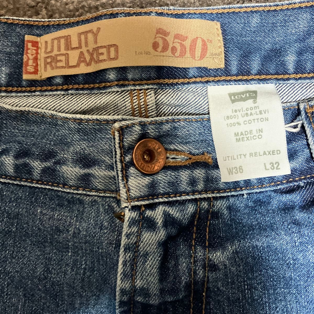 LEVI’S 550 ダブルニー デニム ペインターパンツ　リーバイス550　size36  廃盤希少品！！リーバイス