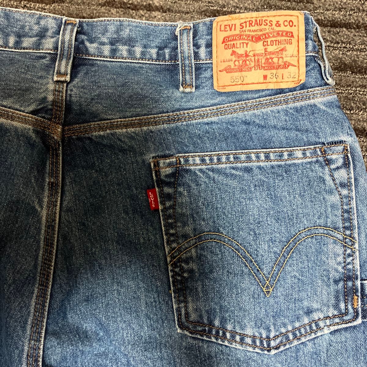 LEVI’S 550 ダブルニー デニム ペインターパンツ　リーバイス550　size36  廃盤希少品！！リーバイス