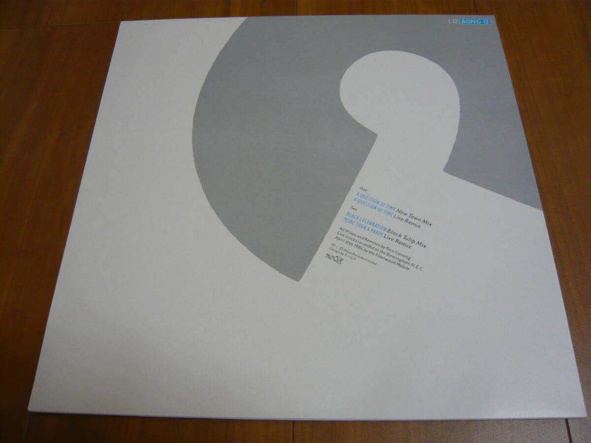 限定12 Depeche Mode / A Question Of Time UK盤 初期盤 Mute L12 BONG12 1986年 デペッシュ・モード