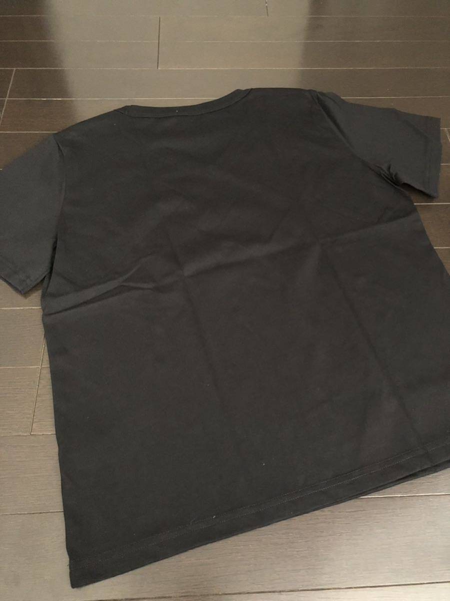 GU コットンVネックT 半袖 Tシャツ Lサイズ ブラック 無地_画像6