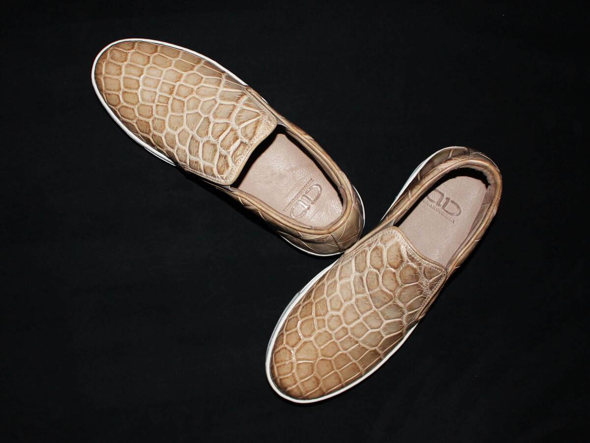  Italy made black ko slip-on shoes da-mi3625 beige size 40