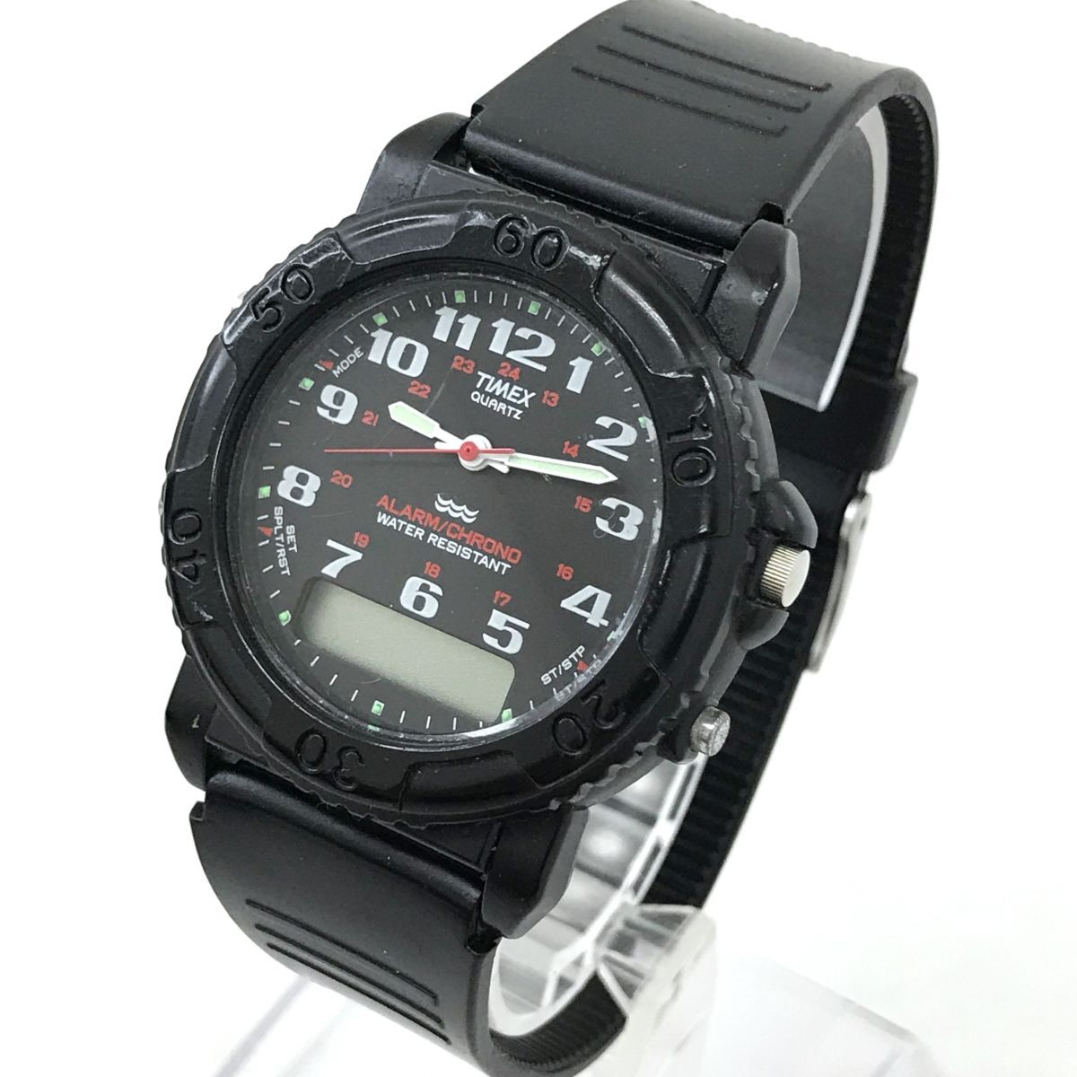 TIMEX タイメックス 腕時計 クオーツ アナデジ ラウンド ブラック ウォッチ コレクション おしゃれ シンプル スポーティー 樹脂ベルト_画像3