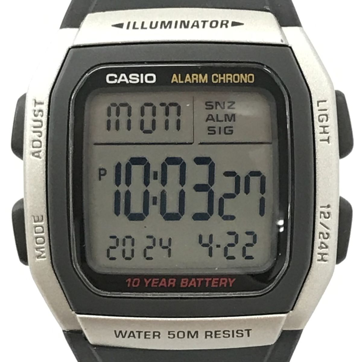 新品 CASIO カシオ STANDARD スタンダード 腕時計 W-96H-1 クオーツ デジタル チプカシ チープカシオ 格好良い スクエア カジュアル 動作OK_画像1