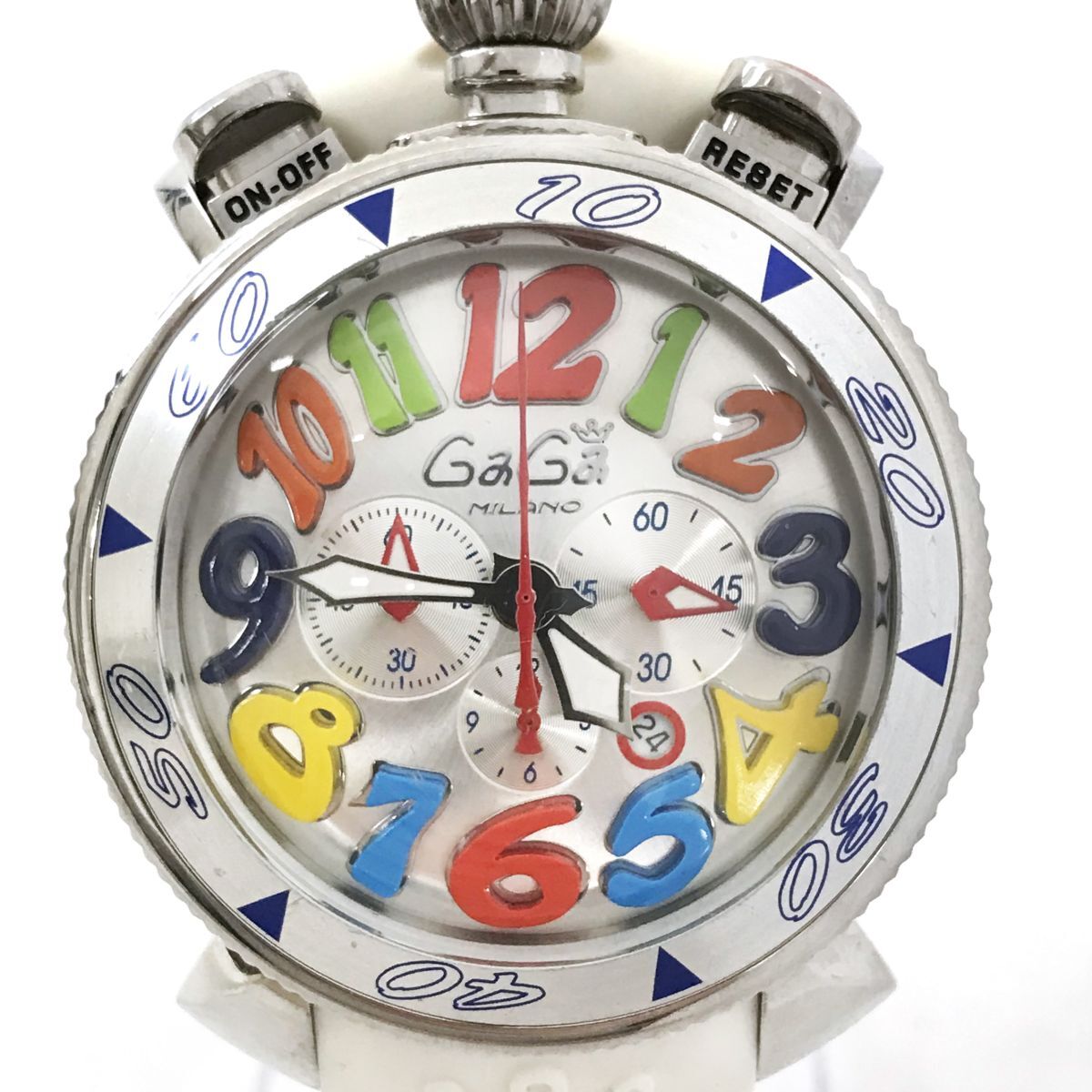 GaGaMILANO GaGa Milano MANUALE 48mana-re wristwatch 9020 quarts collection stylish chronograph colorful battery replaced operation verification settled 