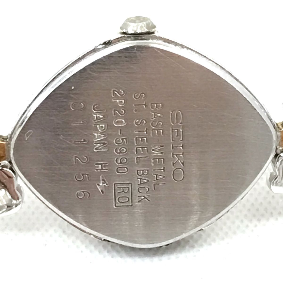 SEIKO セイコー 腕時計 2P20-5990 クオーツ アナログ ひし形 ヴィンテージ 亀戸精工舎 1979年製 コレクション 電池交換済み 動作確認済み_画像6