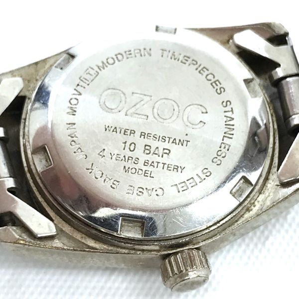 OZOC オゾック SEEKING FOR BEAUTY 腕時計 クオーツ アナログ ラウンド ブラック シルバー ウォッチ レディース 電池交換済み 動作確認済みの画像6