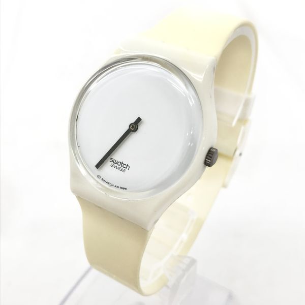 Swatch スウォッチ 腕時計 GW116 クオーツ コレクション コレクター 個性的 シンプル おしゃれ 軽量 軽い ホワイト 電池交換済 動作確認済の画像2