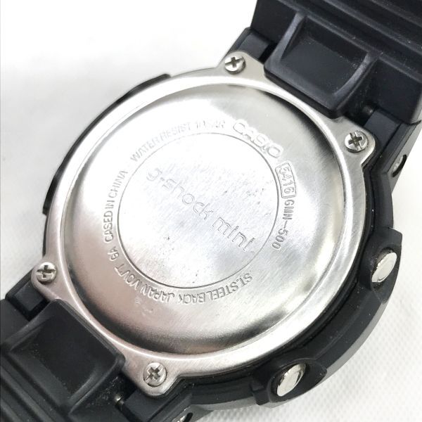 美品 CASIO カシオ g-shock mini ジーショックミニ 腕時計 GMN-500-1B クオーツ アナデジ ラウンド レッド ブラック 電池交換済 動作確認済の画像5