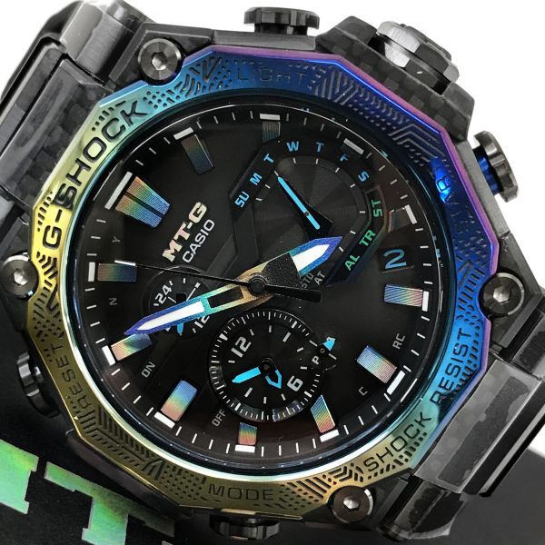 新品 CASIO カシオ G-SHOCK ジーショック MT-G 腕時計 MTG-B2000YR-1AJR 電波ソーラー タフソーラー Bluetooth 虹色 コレクション 箱付きの画像2