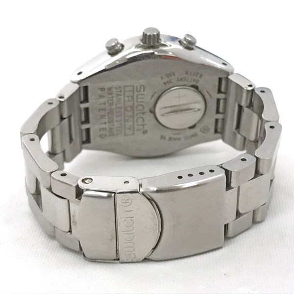 Swatch スウォッチ IRONY アイロニー 腕時計 クオーツ コレクション コレクター クロノグラフ ブラック シルバー 電池交換済 動作確認済の画像4